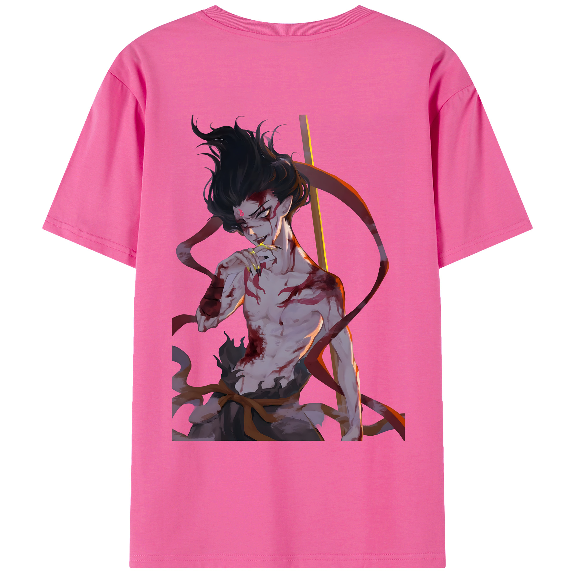 （画像用） Ne Zha 2 ナタ 魔童の大暴れ レディース半袖Tシャツ(バックプリント)